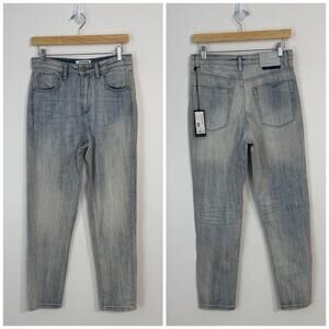 NWT One Teaspoon Legends High Waisted Mom Jeans Size 27 Diamond Blue Tapered